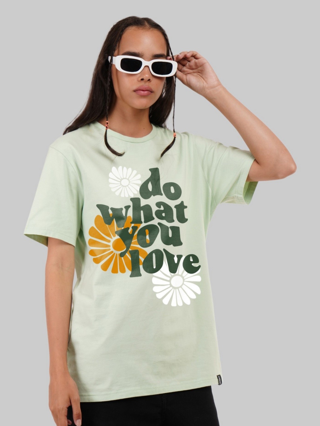 

Underrated Club Women Printed Bio Finish Applique T-shirt, Green