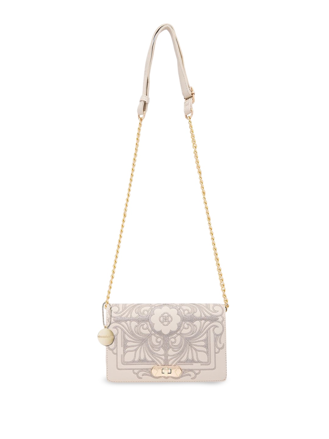 

DressBerry X CAPRESE Structured Sling Bag with Quilted, Beige