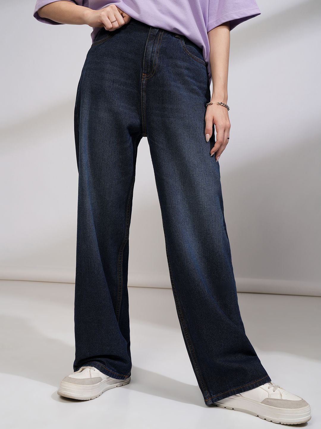 

Street By Tokyo Talkies Women Straight Fit Stretchable Jeans, Blue