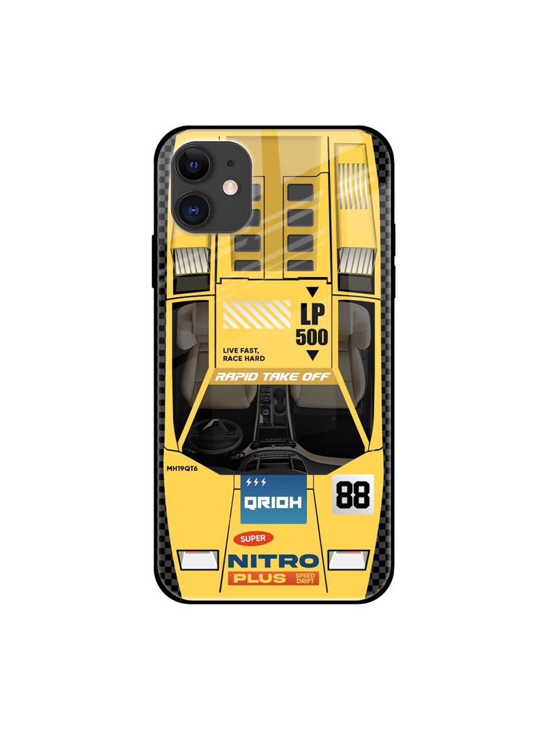 

QRIOH Typography Printed iPhone 12 Back Case Mobile Accessories, Yellow