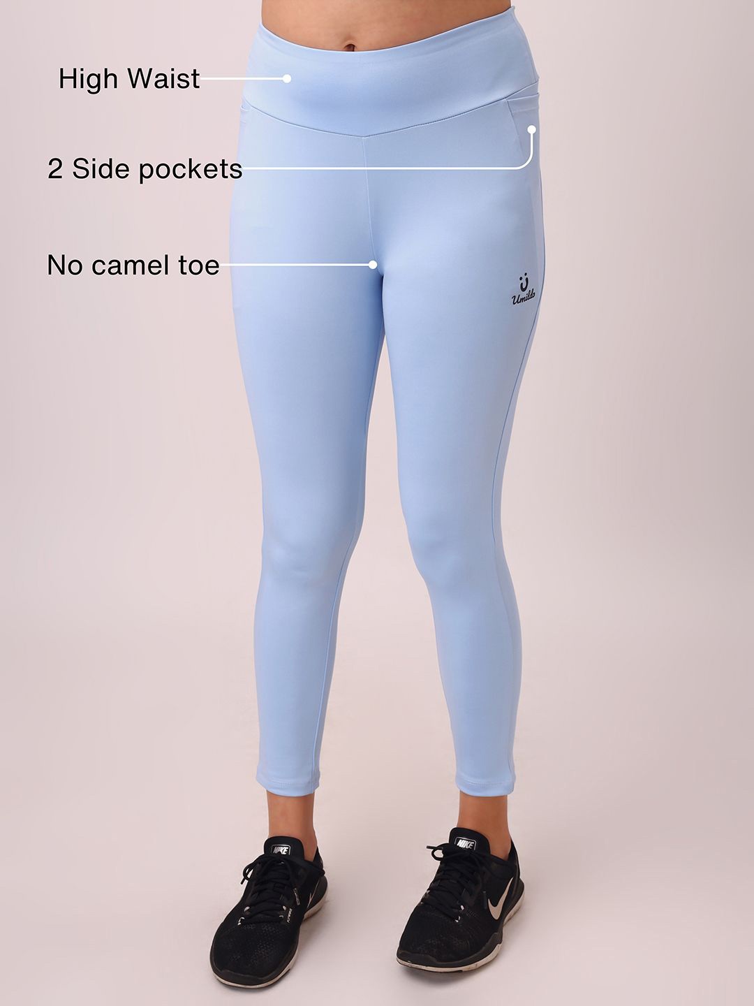 

UMILDO High Waist Skinny Fit Tights, Blue