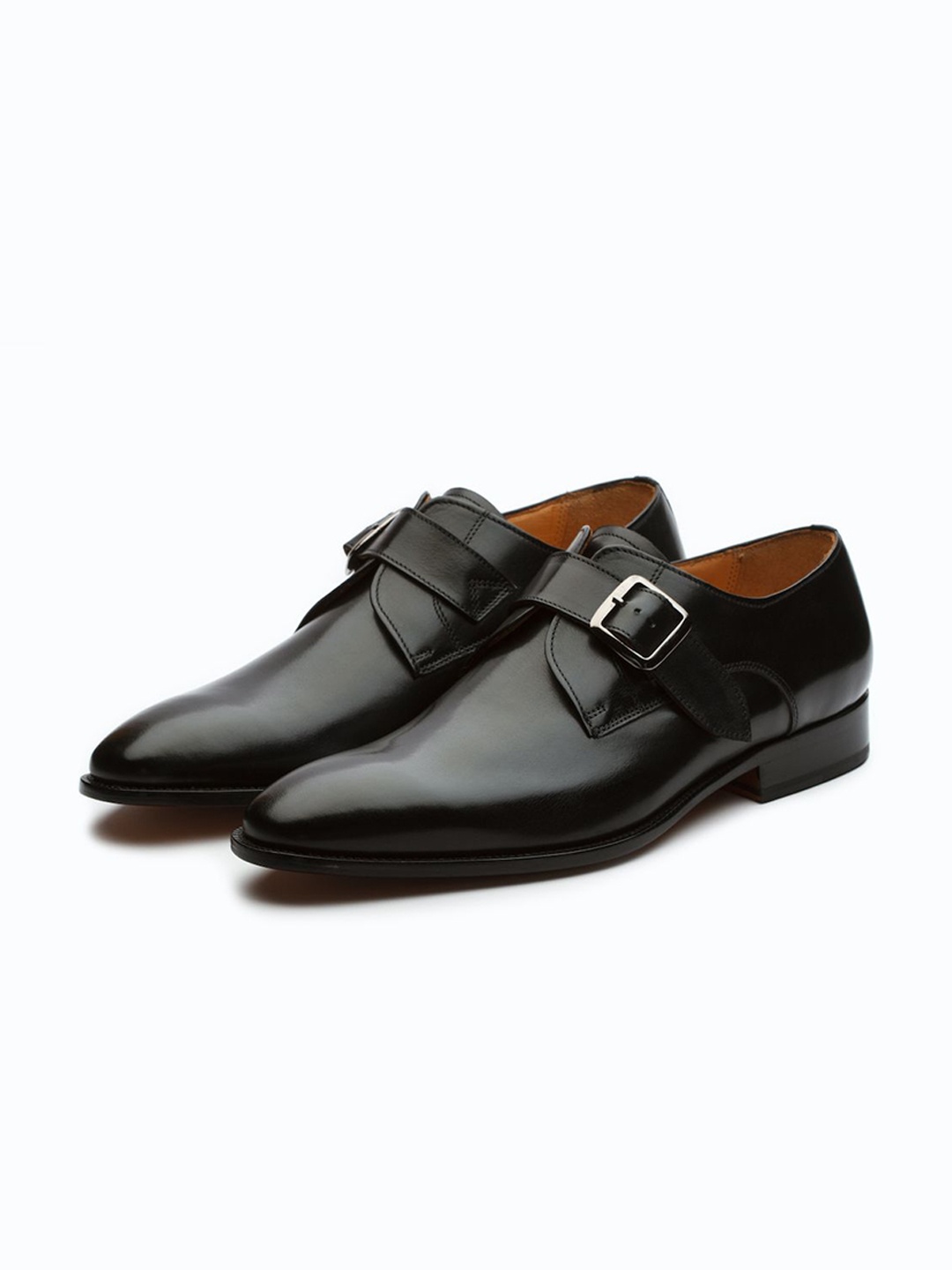 

3DM Lifestyle Men Leather Formal Monk Shoes, Black