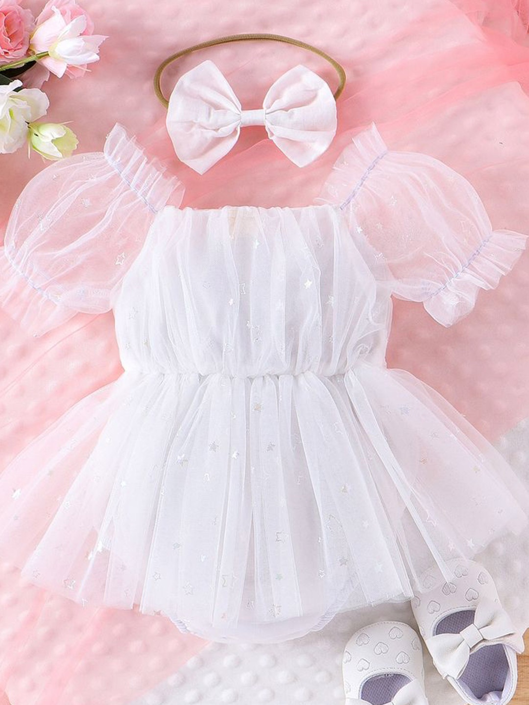 

LULU & SKY Peplum Dress, White