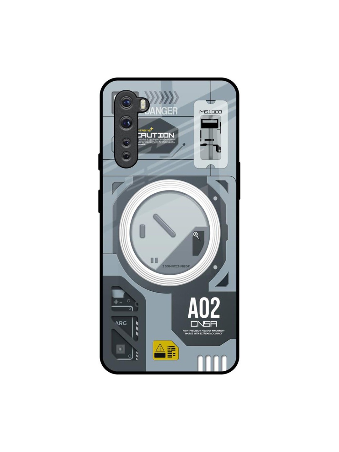 

QRIOH Modern Technology Printed OnePlus Nord Back Case, Grey