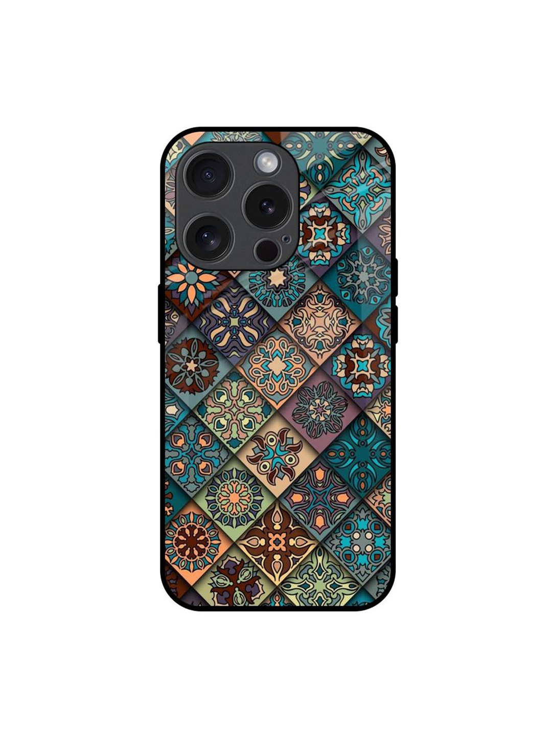 

QRIOH Quirky Printed iPhone 15 Pro Back Case Mobile Accessories, Beige