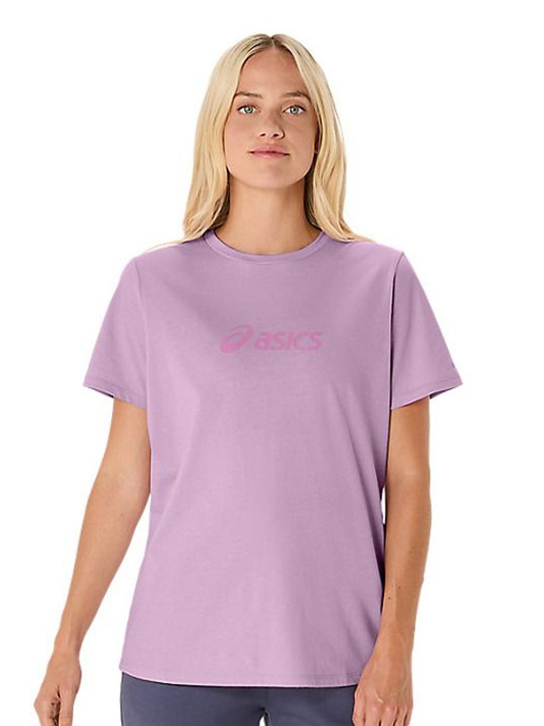

ASICS Women Typography Printed Round Neck T-shirt, Lavender