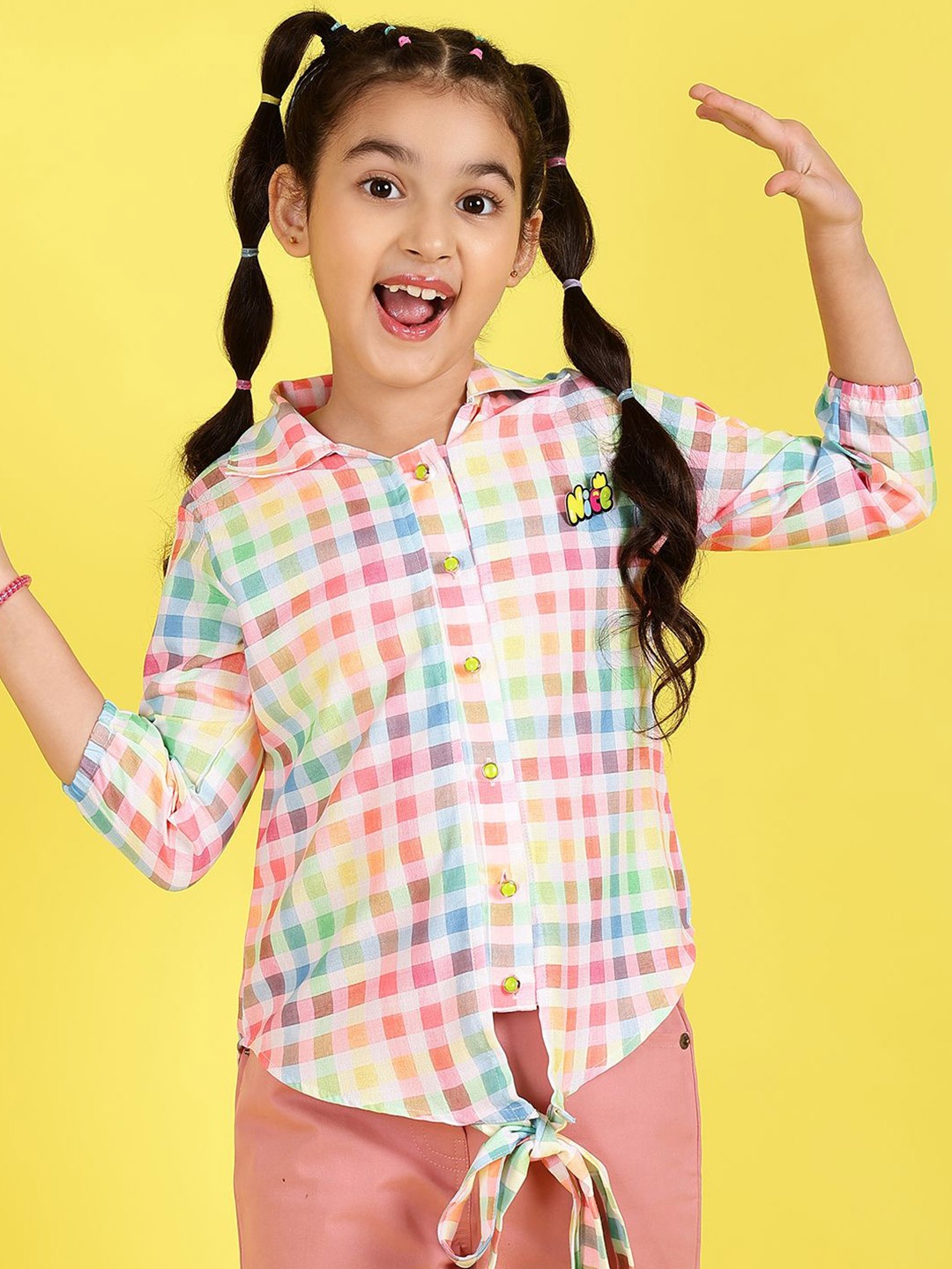 

Miss & Chief Girls Shirt Style Top, Pink