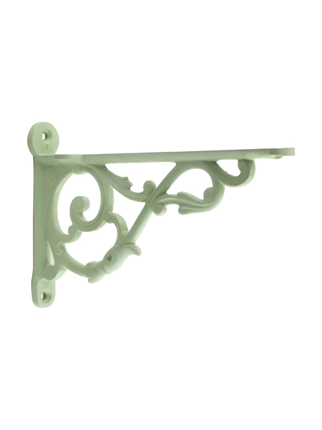 

Indianshelf Sage-Green Floral Shaped Wall Hanging Plant Holder Iron Bracket