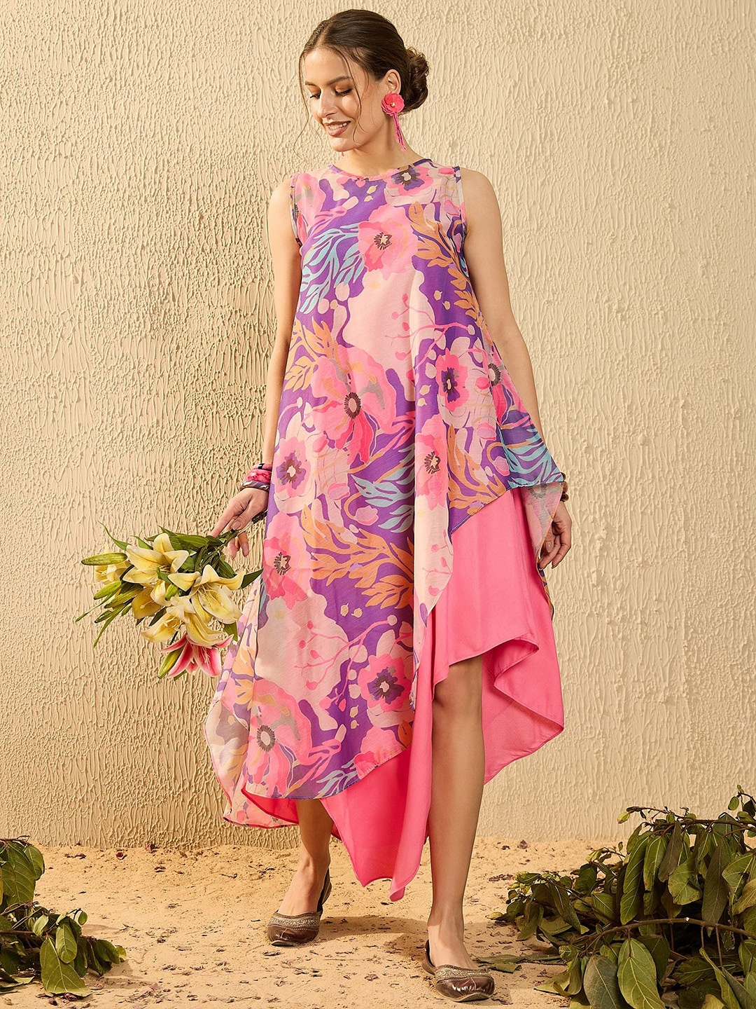 

InWeave Floral Print A-Line Maxi Dress, Purple
