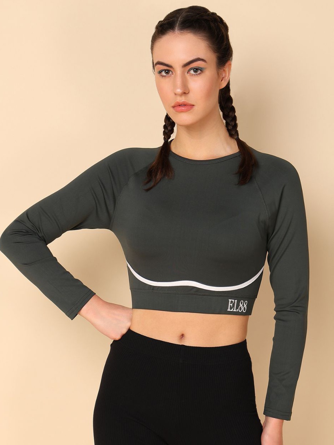 

E1.88 Crop Top, Olive