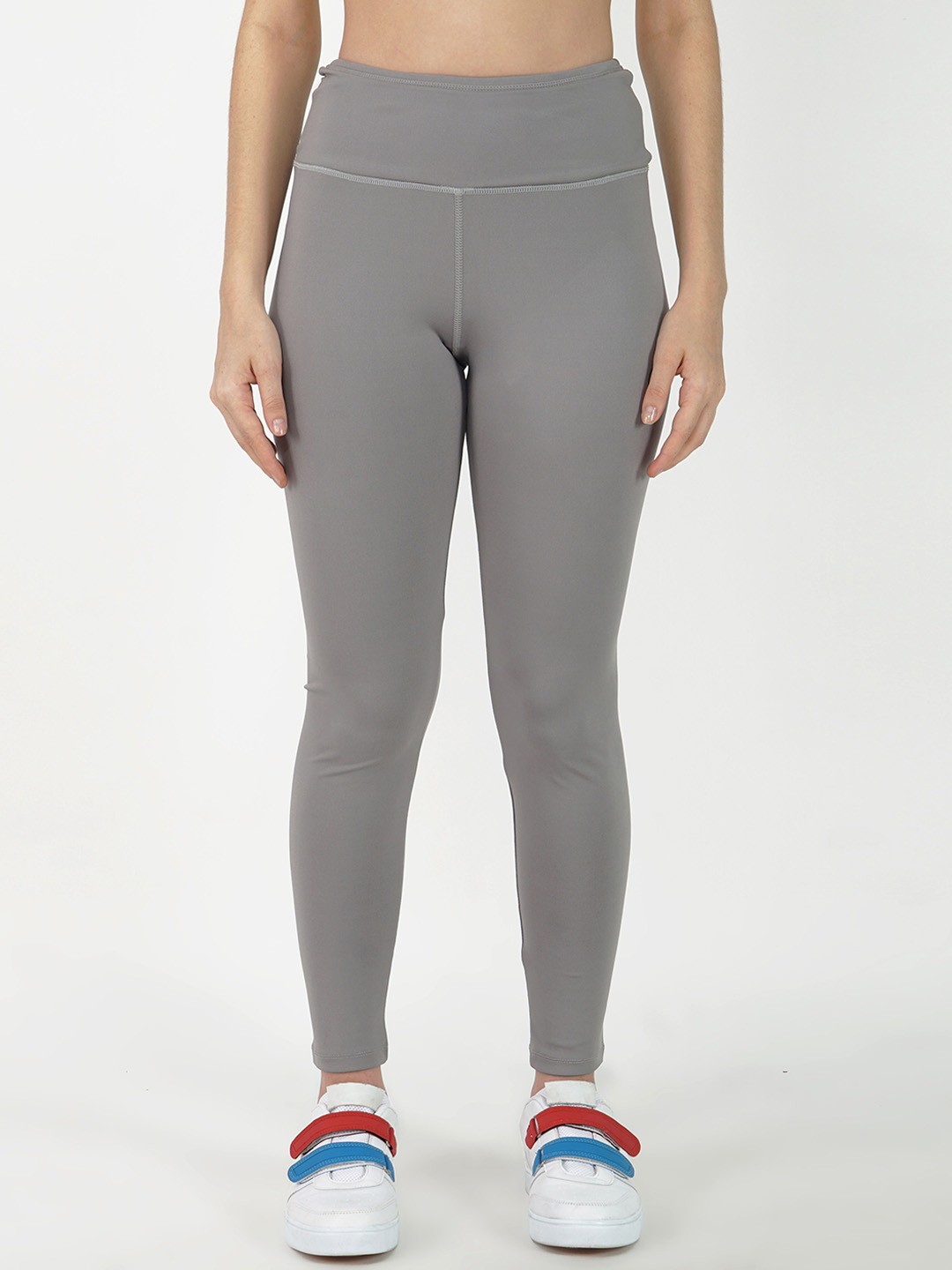 

GOTO Women Dri-Fit Ankle Length Tights, Grey