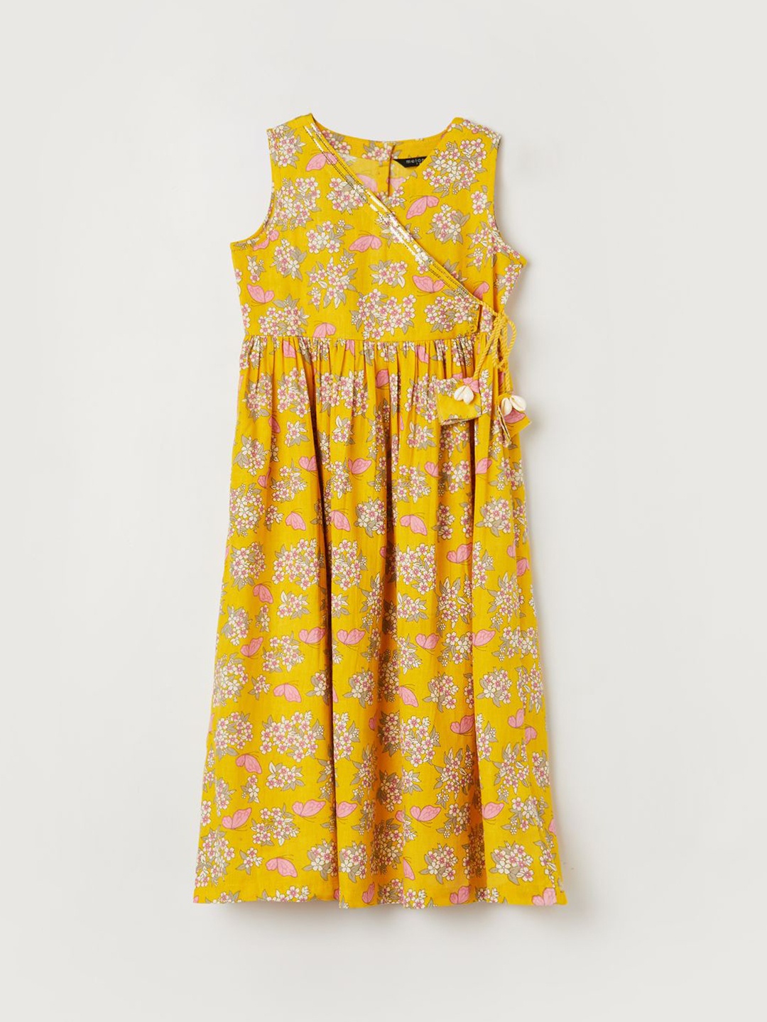 

Melange by Lifestyle Floral Print Fit & Flare Dress, Yellow