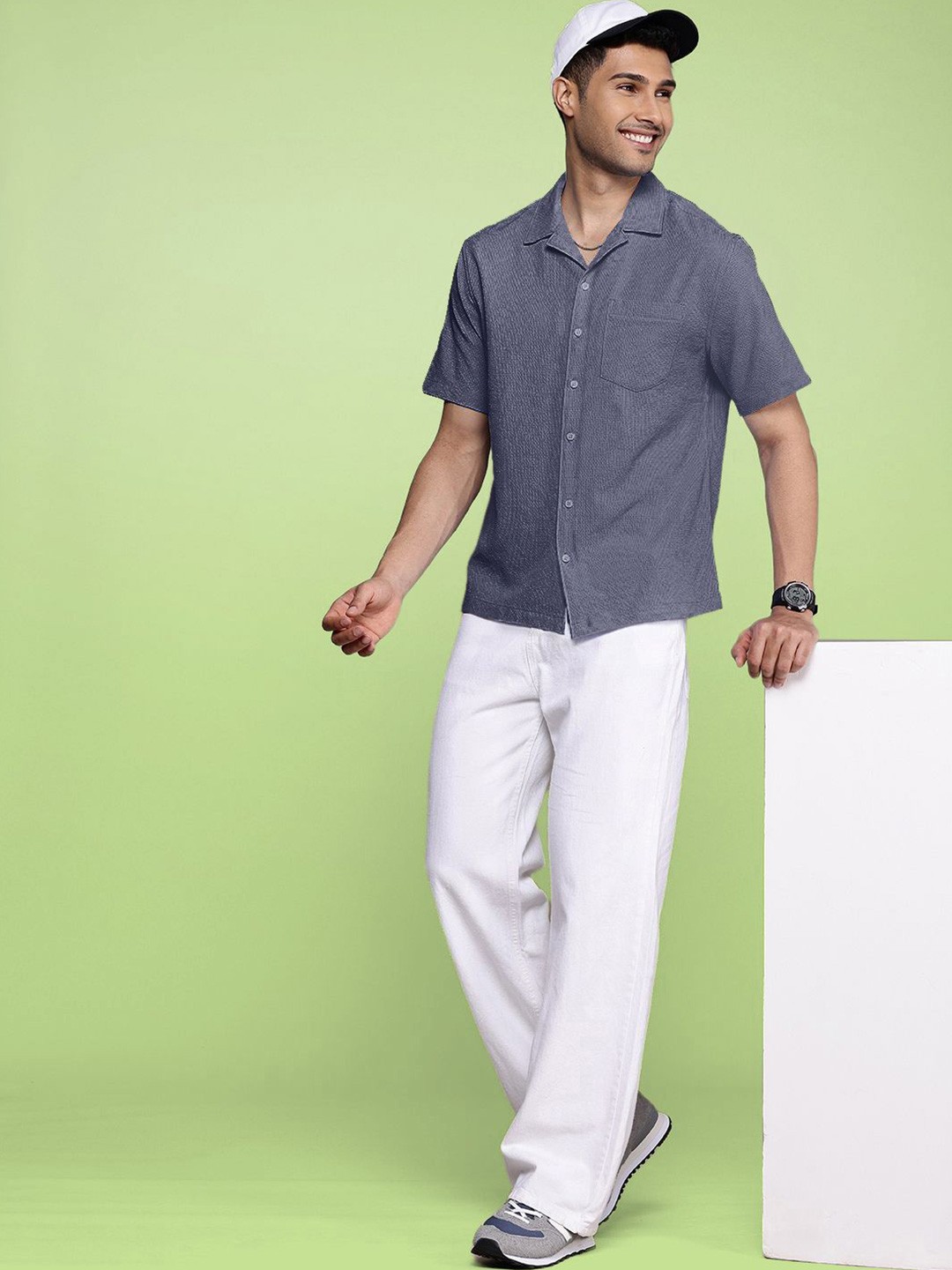 

Moda Rapido Men Standard Opaque Casual Shirt, Grey