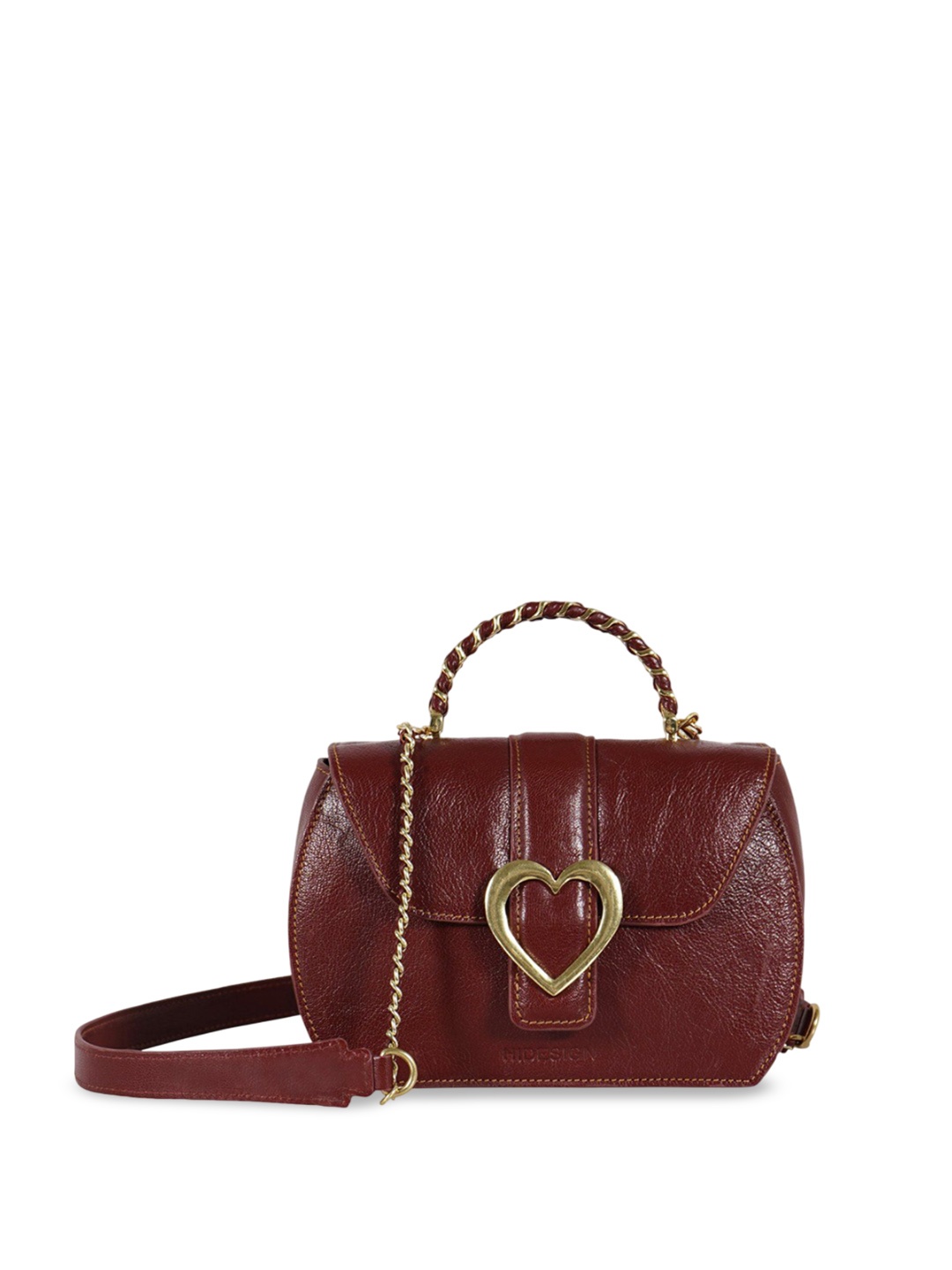 

Hidesign Leather Bucket Sling Bag with Fringed, Red