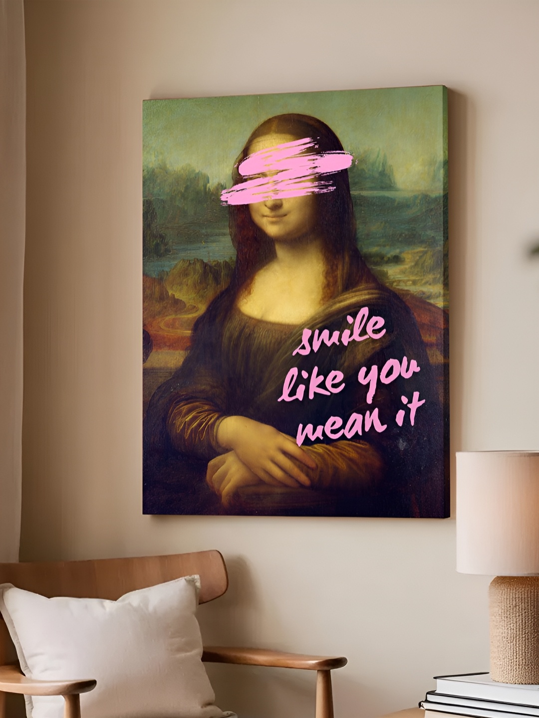 

Art Street Feminist Altered Stretch Pink And Black Millennials Canvas Wall Art