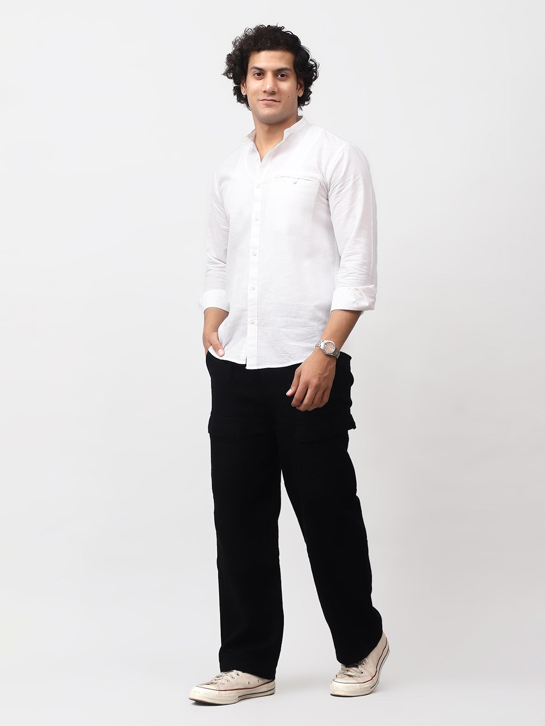 

BLUEBIRD Men Classic Opaque Casual Shirt, White