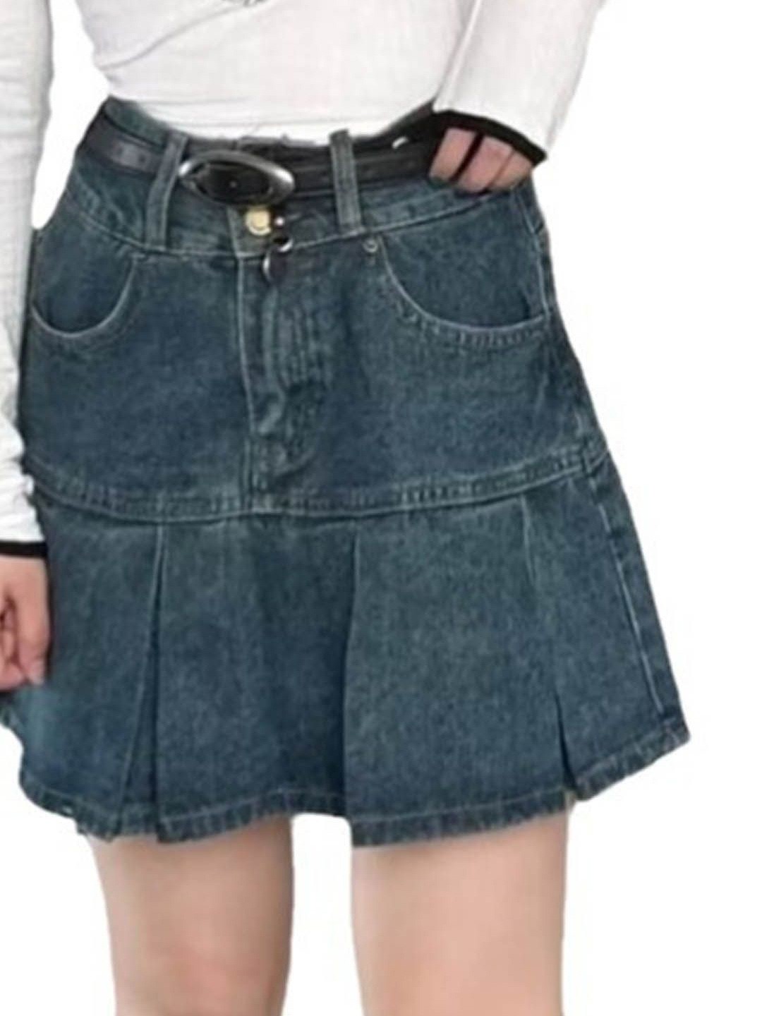 

StyleCast Pleated Mini Skirt, Blue