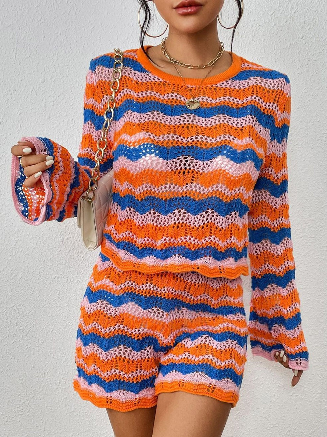 

Oh Rare Self Design Sweatshirt And Shorts, Orange