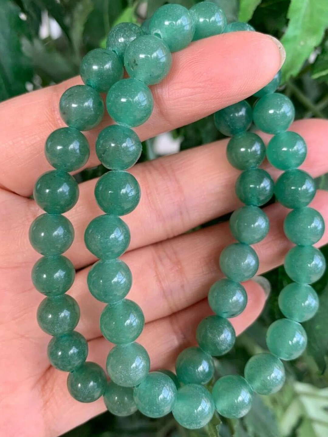 

Seetara Green Aventurine Crystals Beaded Wraparound Bracelet