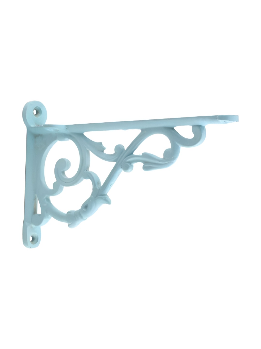 

Indianshelf Blue Iron Ornate Plant Wall Hanging Bracket Shelves