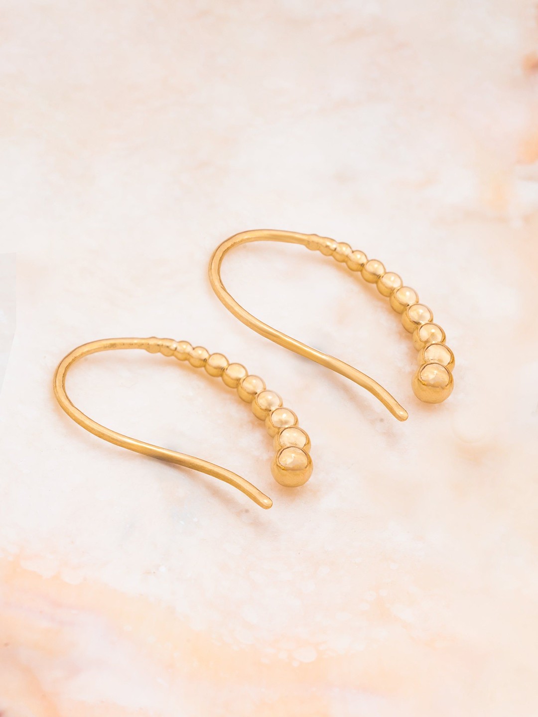 

Nipura 925 Sterling Silver Gold-Plated Contemporary Shaped Hoop Earrings