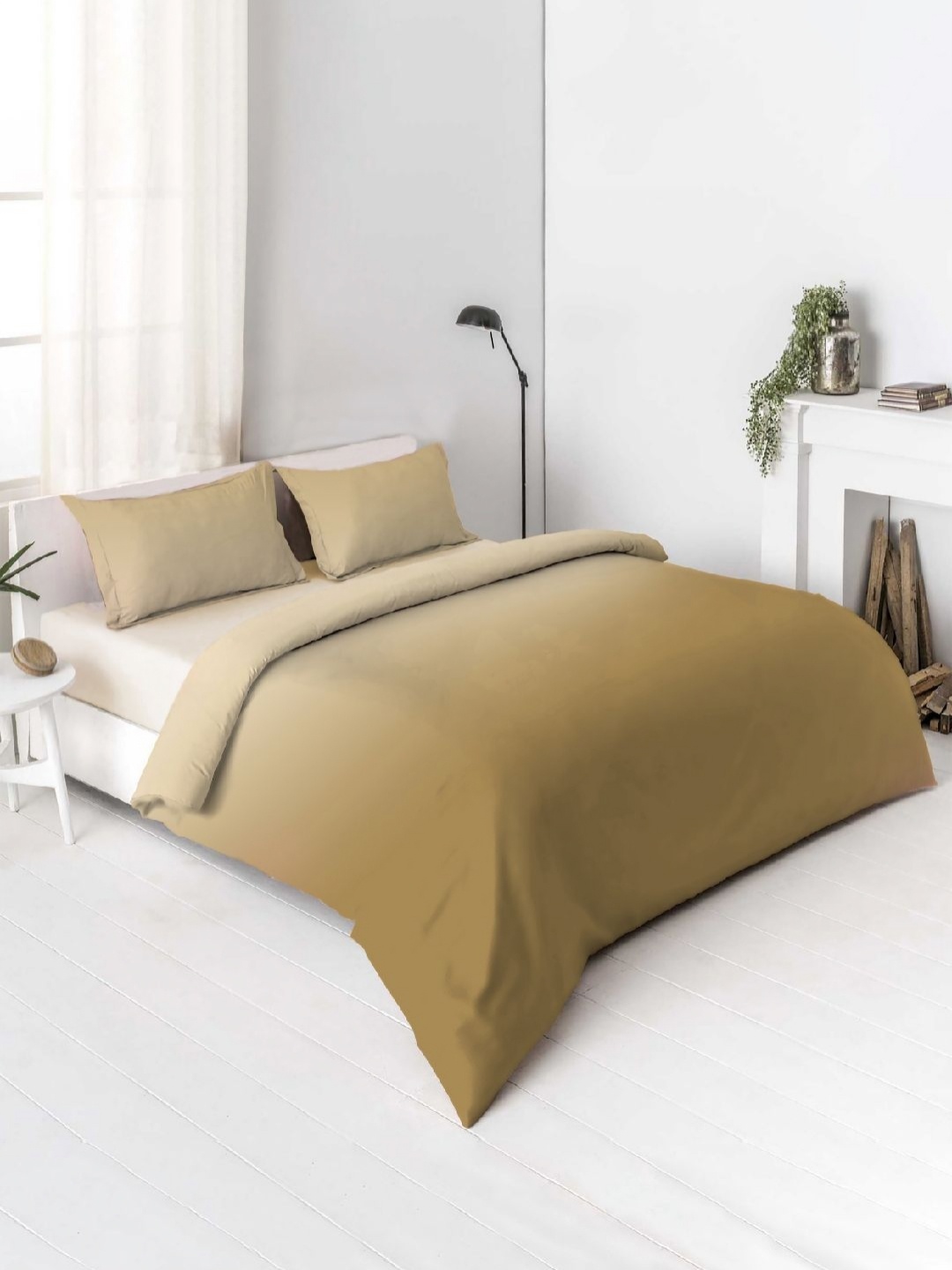 

VINTANA Brown Cotton 250 TC Ombre King Bedsheet Set 2.74 m x 2.74 m
