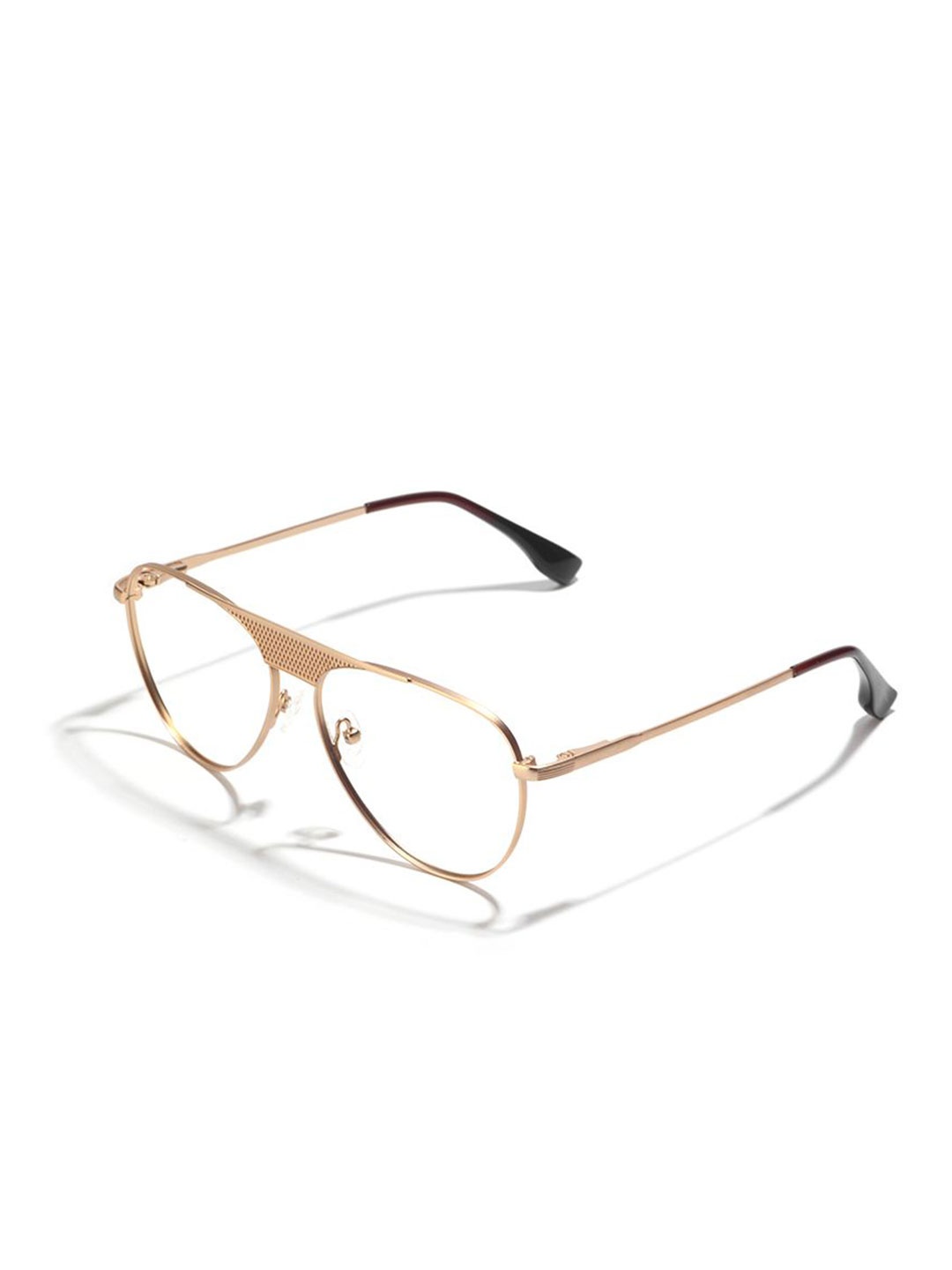 

SAM & MARSHALL Hafnium Gold-toned Full Rim Glasses Aviator Frames