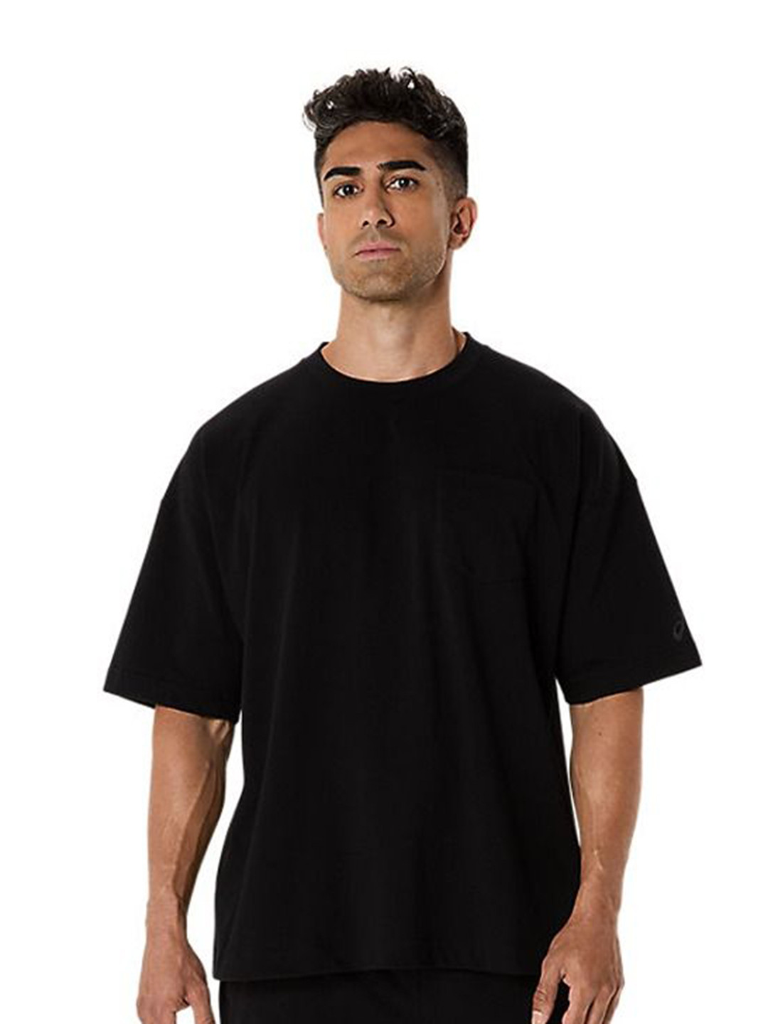 

ASICS Men Solid Round Neck Relaxed Fit T-shirt, Black