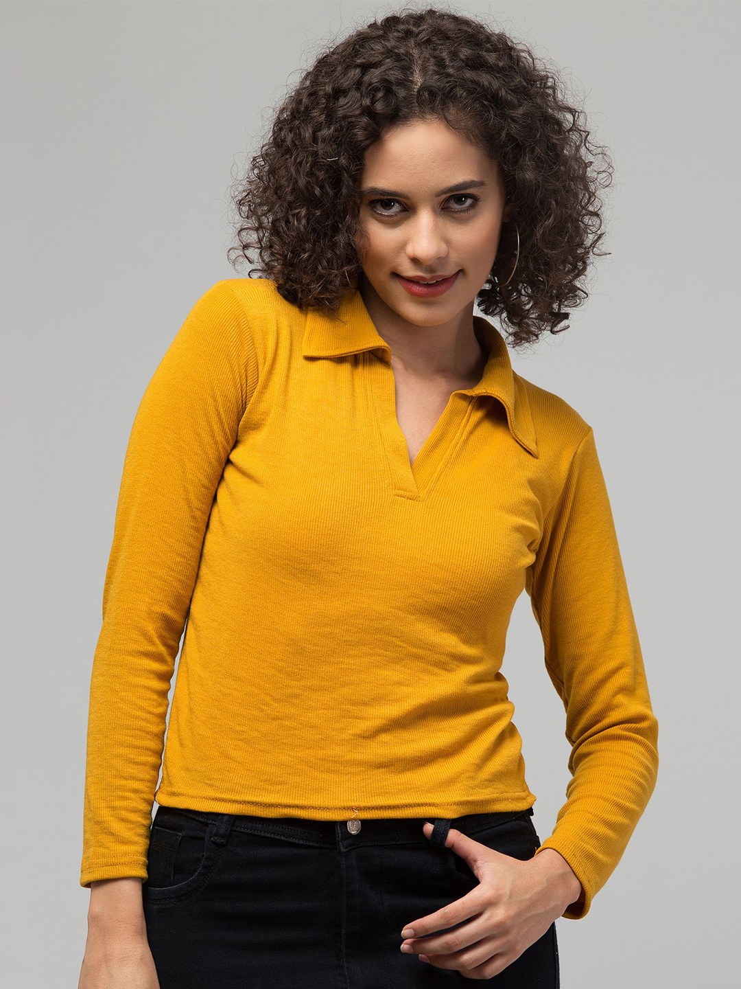

Swaggish Applique Top, Mustard