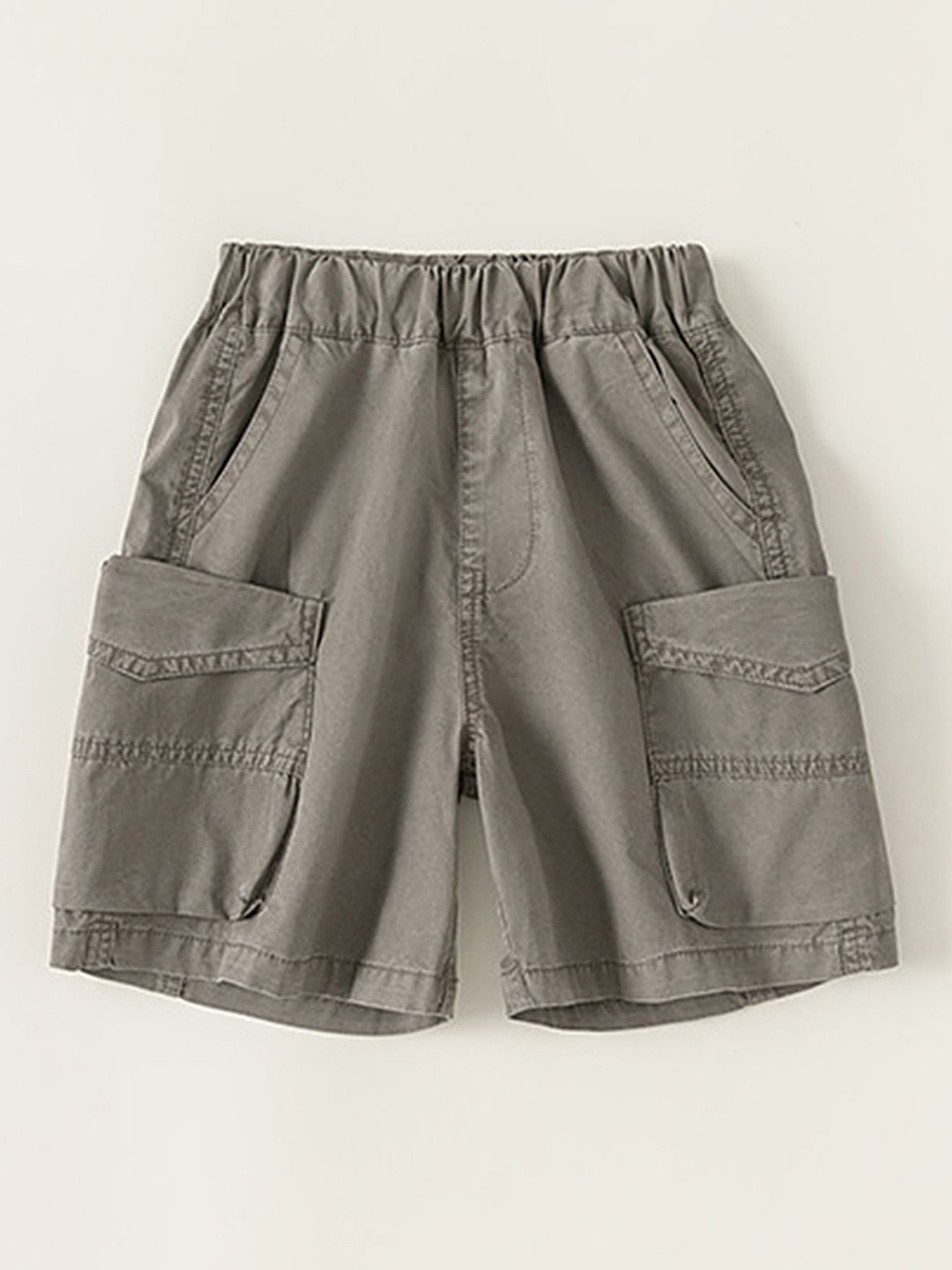 

LULU & SKY Boys High-Rise Cargo Shorts, Grey