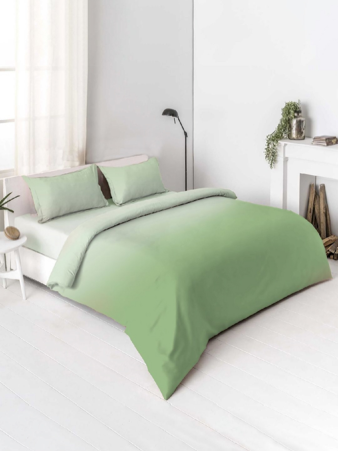 

VINTANA Green Cotton 250 TC Ombre King Bedsheet Set 2.74 m x 2.74 m