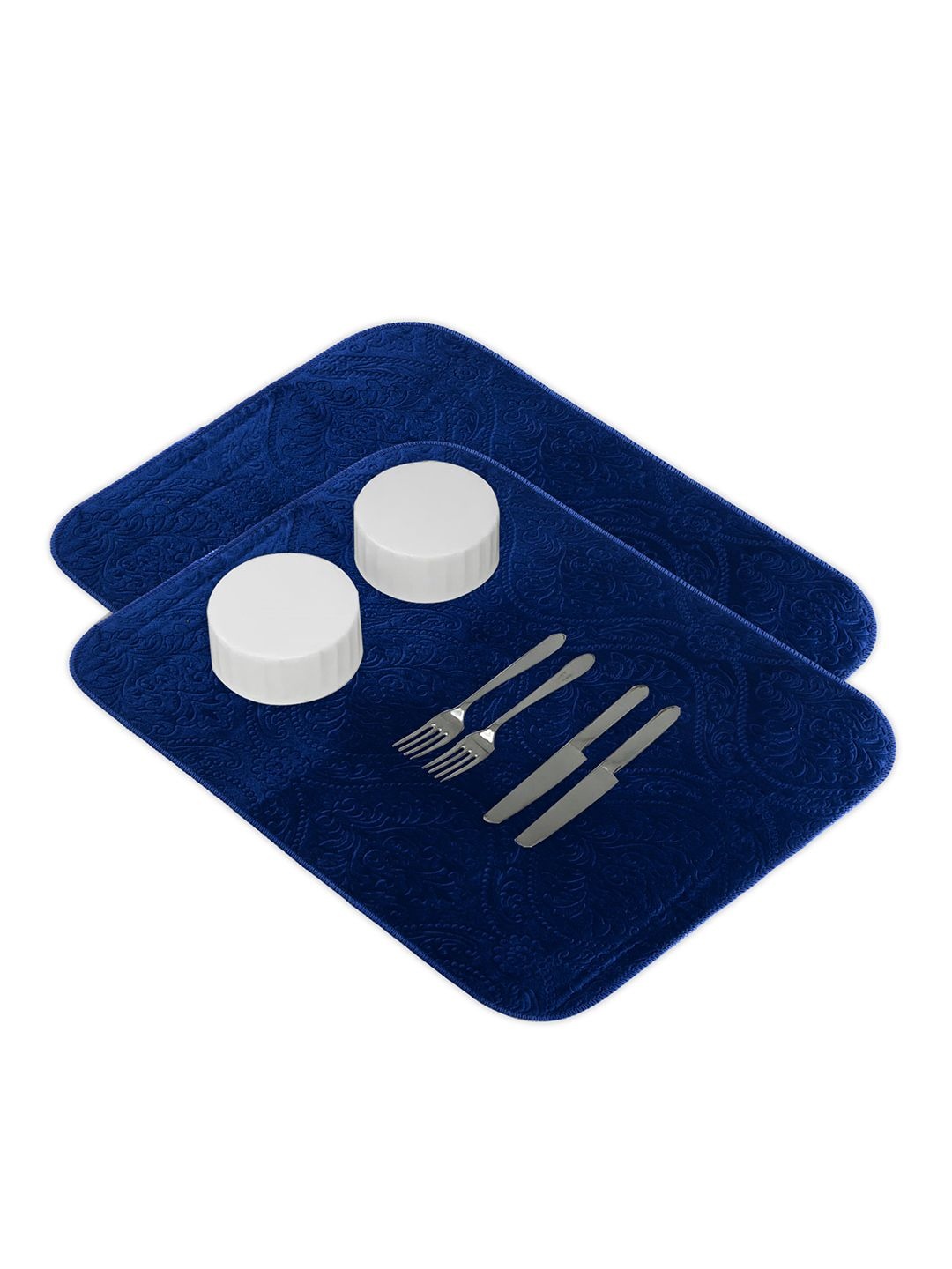 

Kuber Industries 2-Pcs Blue Non Slip Dish Drying Mats