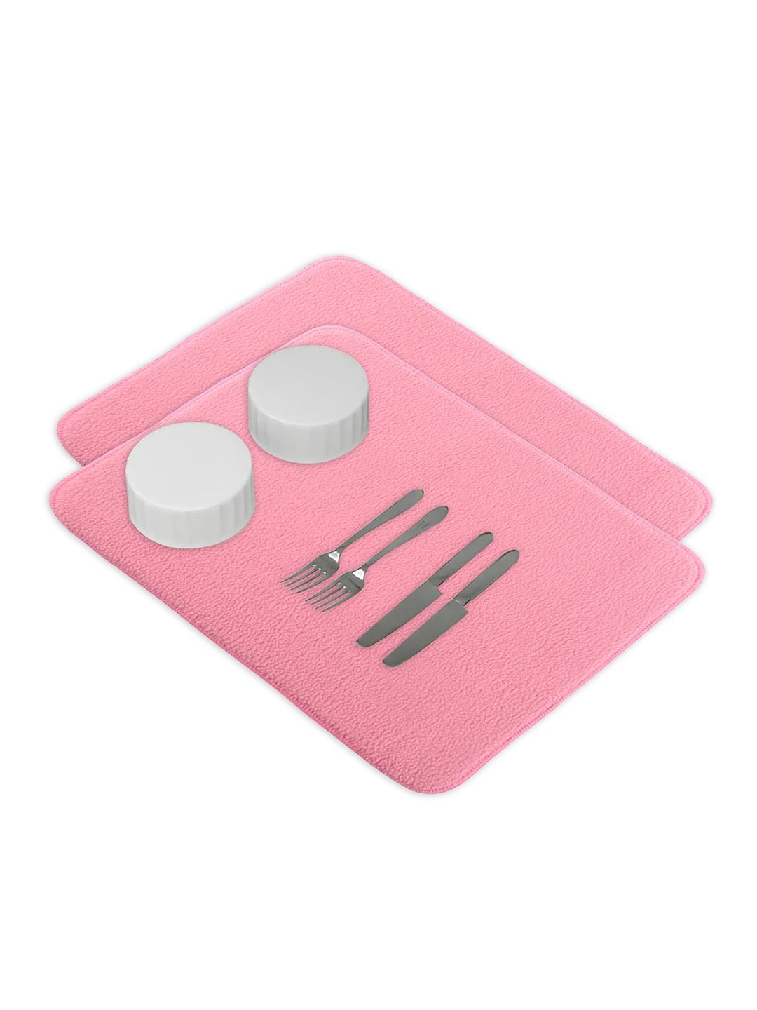 

Kuber Industries 2-Pcs Pink Non Slip Dish Drying Mats