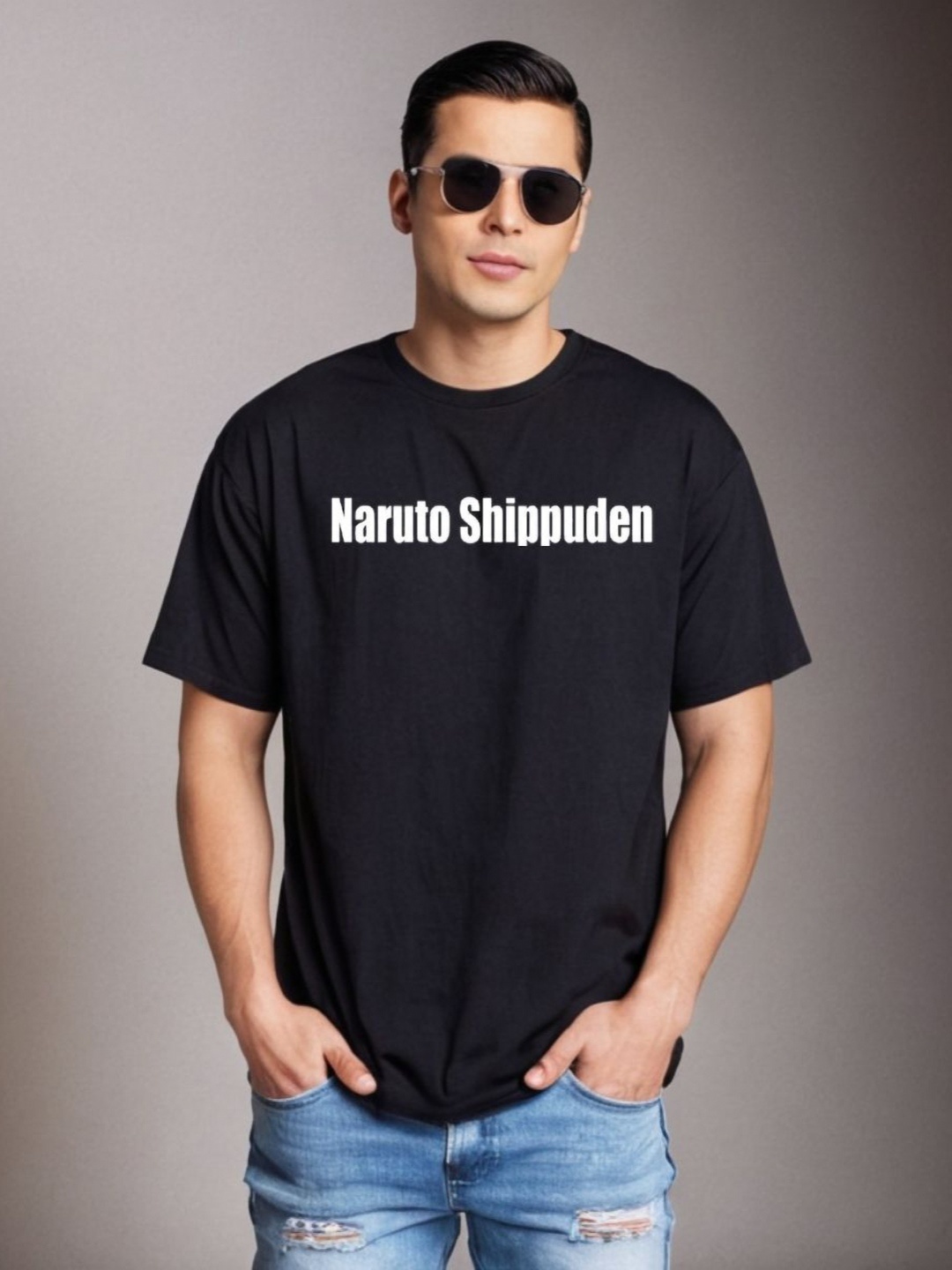 

Be Crazy Men Graphic Printed Round Neck Cotton Relaxed Fit T-shirt, Black
