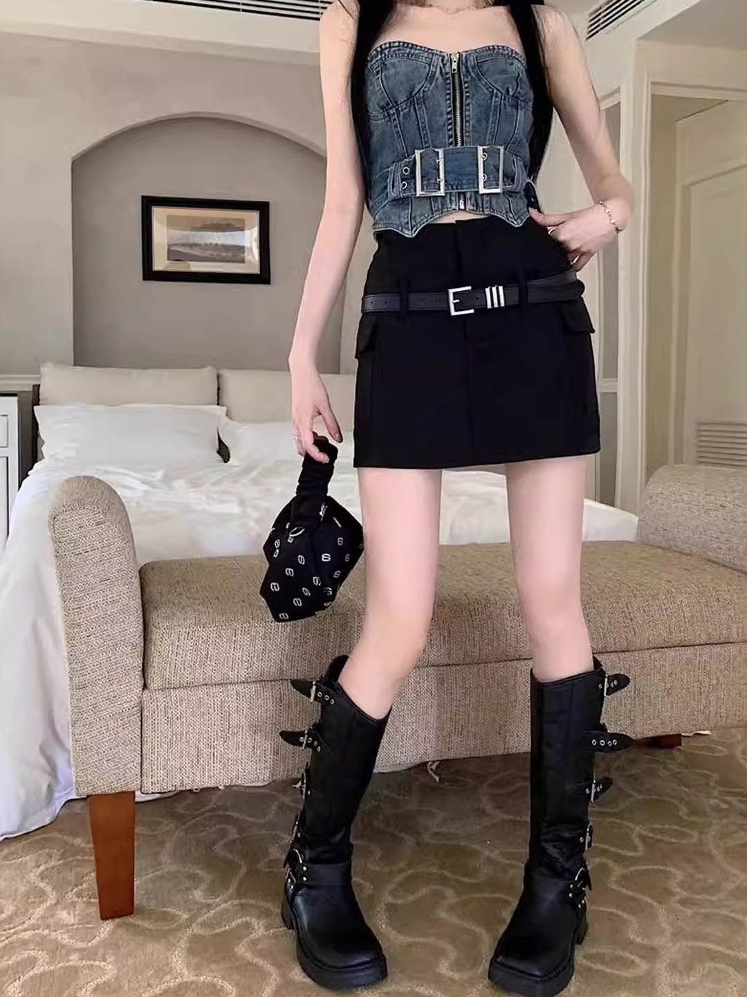 

StyleCast Pencil Mini Skirt, Black