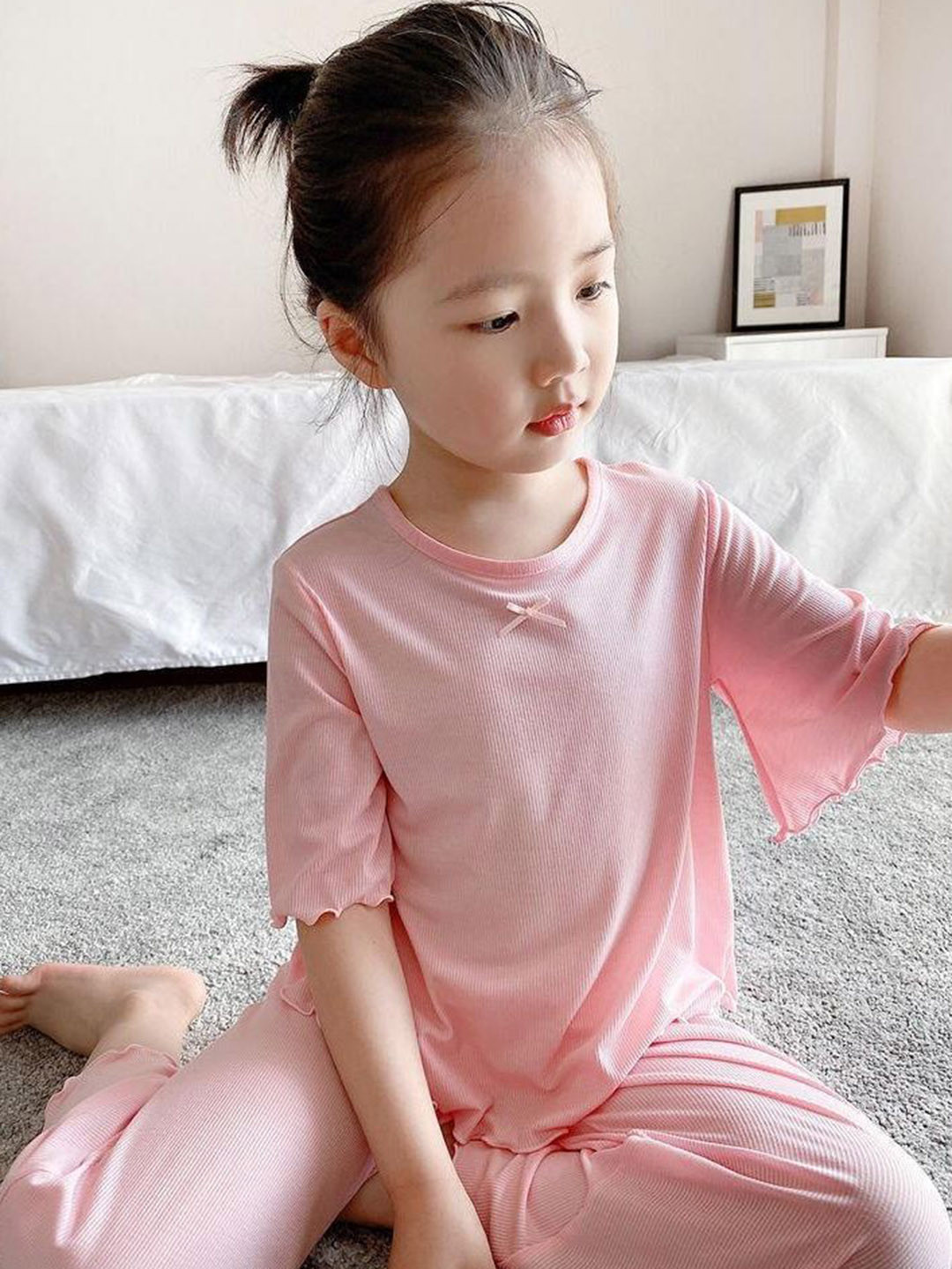 

LULU & SKY Girls Night suit, Pink