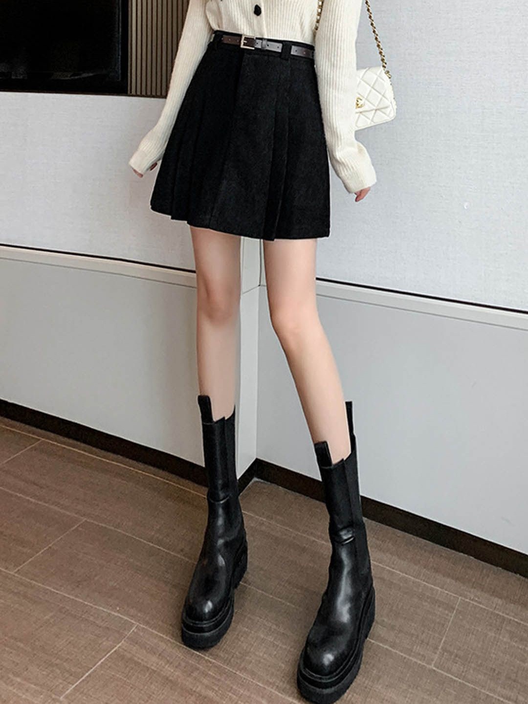 

StyleCast A-Line Mini Skirt, Black