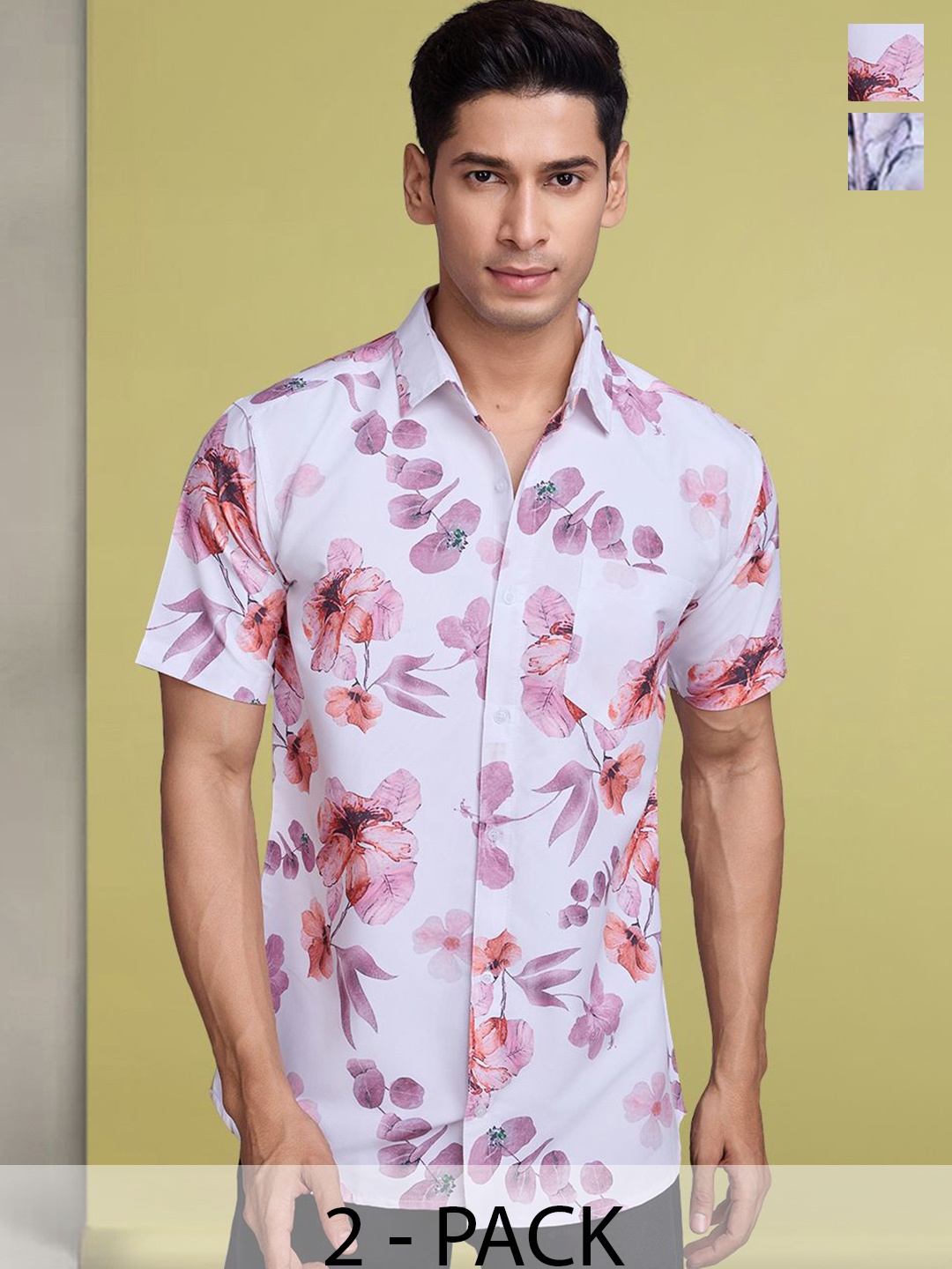 

Moda Rapido Men Standard Floral Opaque Printed Casual Shirt, Multi