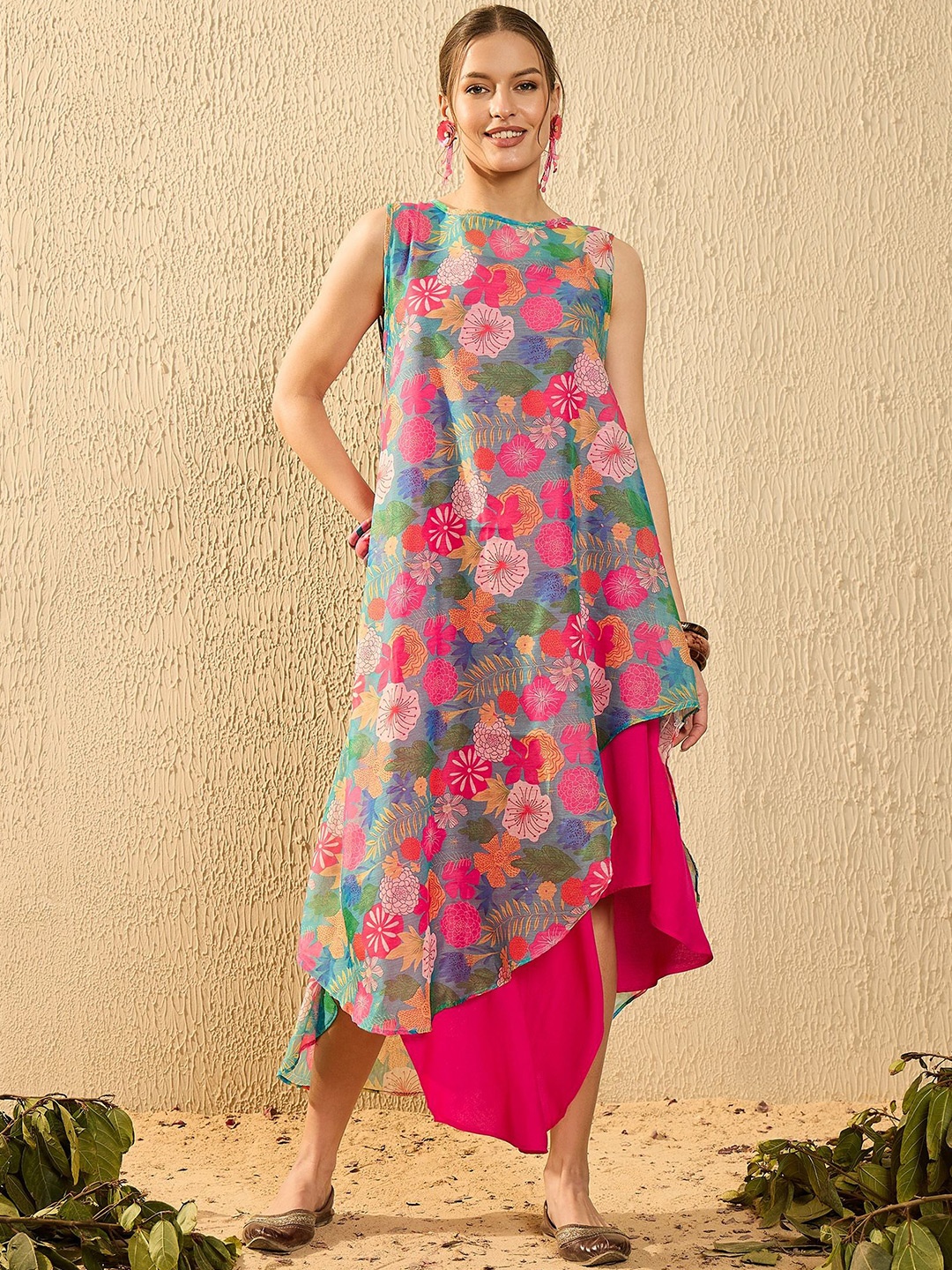 

InWeave Floral Print A-Line Midi Dress, Blue