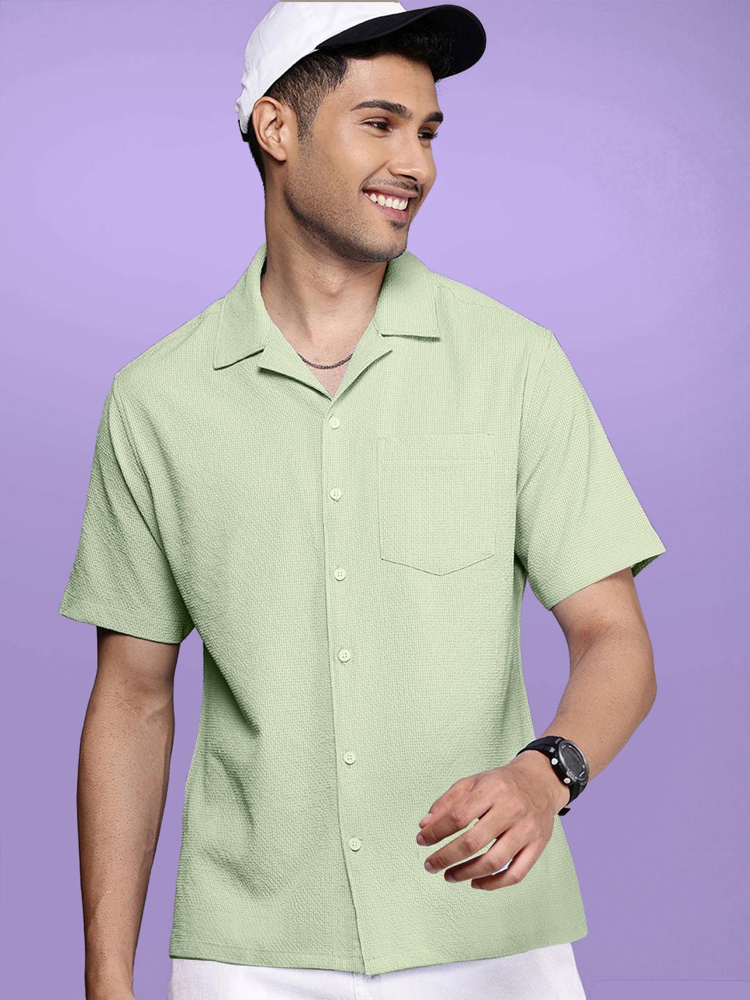 

Moda Rapido Men Standard Opaque Casual Shirt, Green