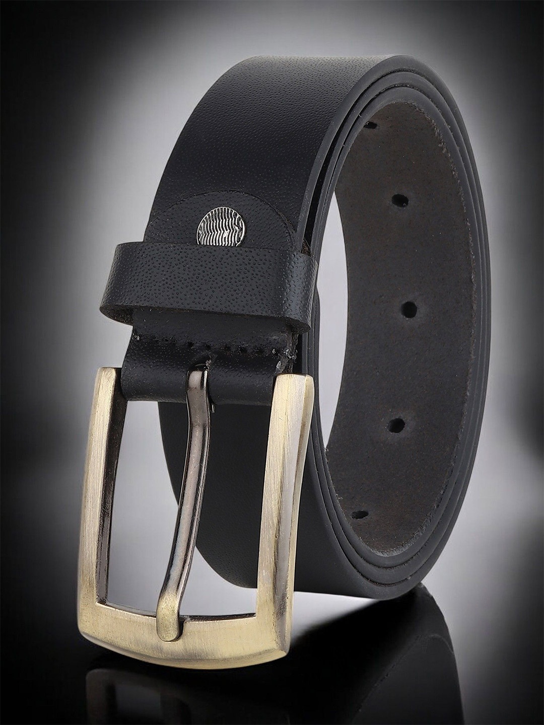 

Metronaut Men Leather Formal Belt, Black