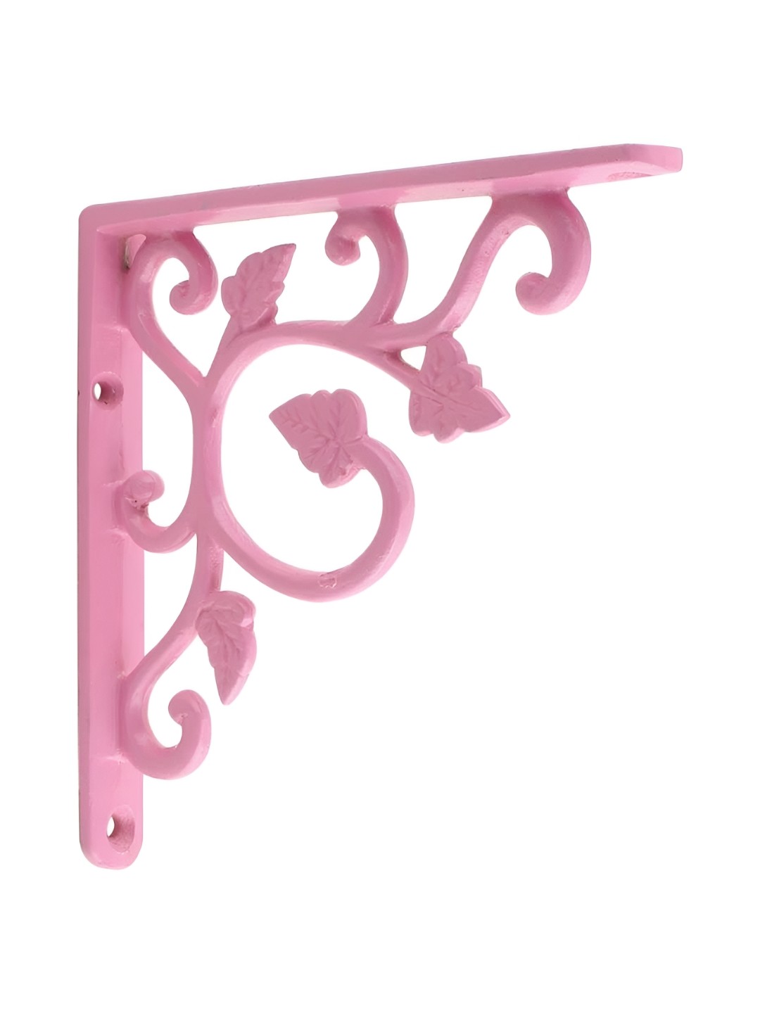 

Indianshelf Pink Floral Shaped Wall Hanging Plant Holder Iron Bracket