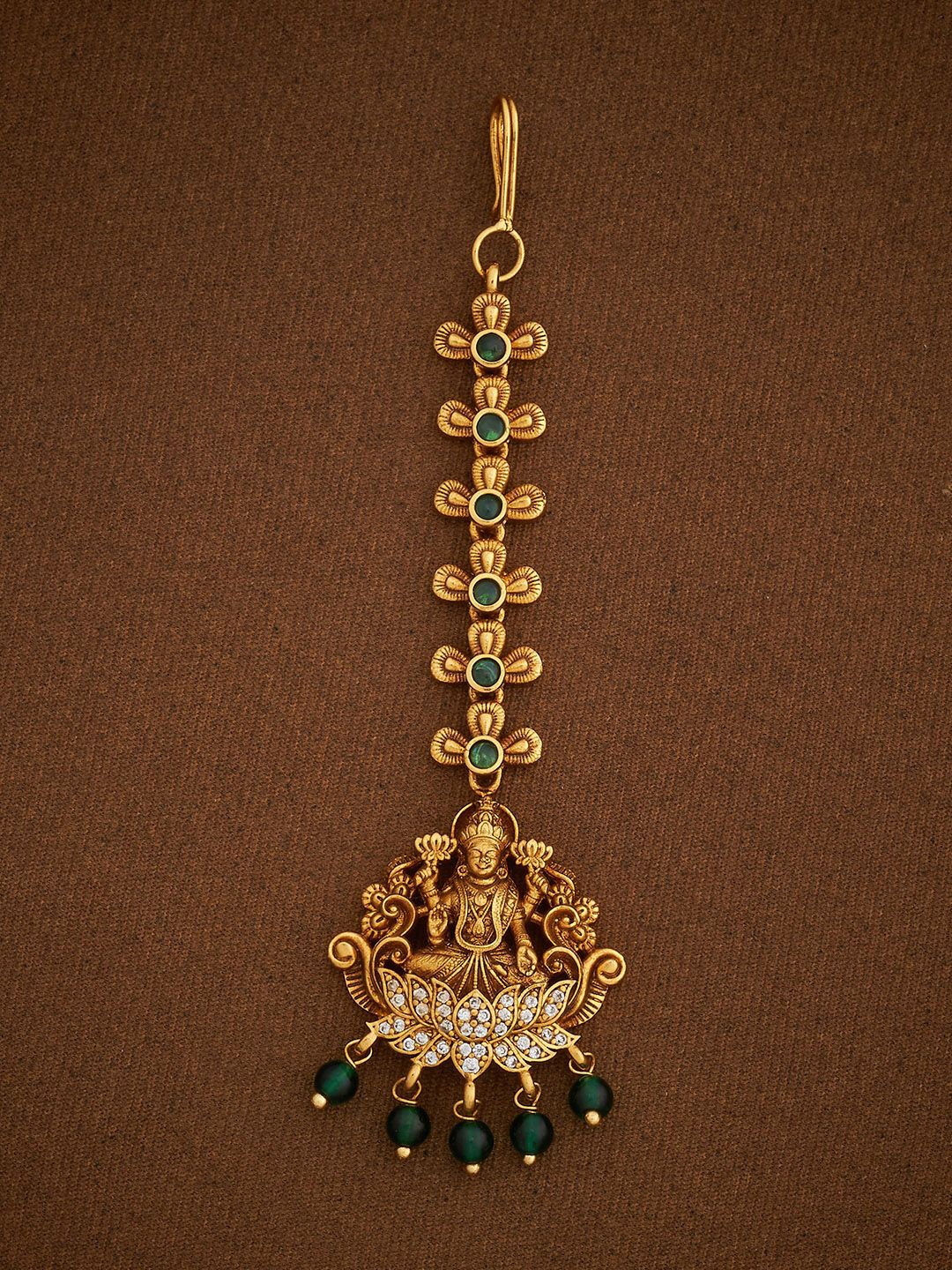 

Kushal's Fashion Jewellery Gold-Plated Maang Tikka Head