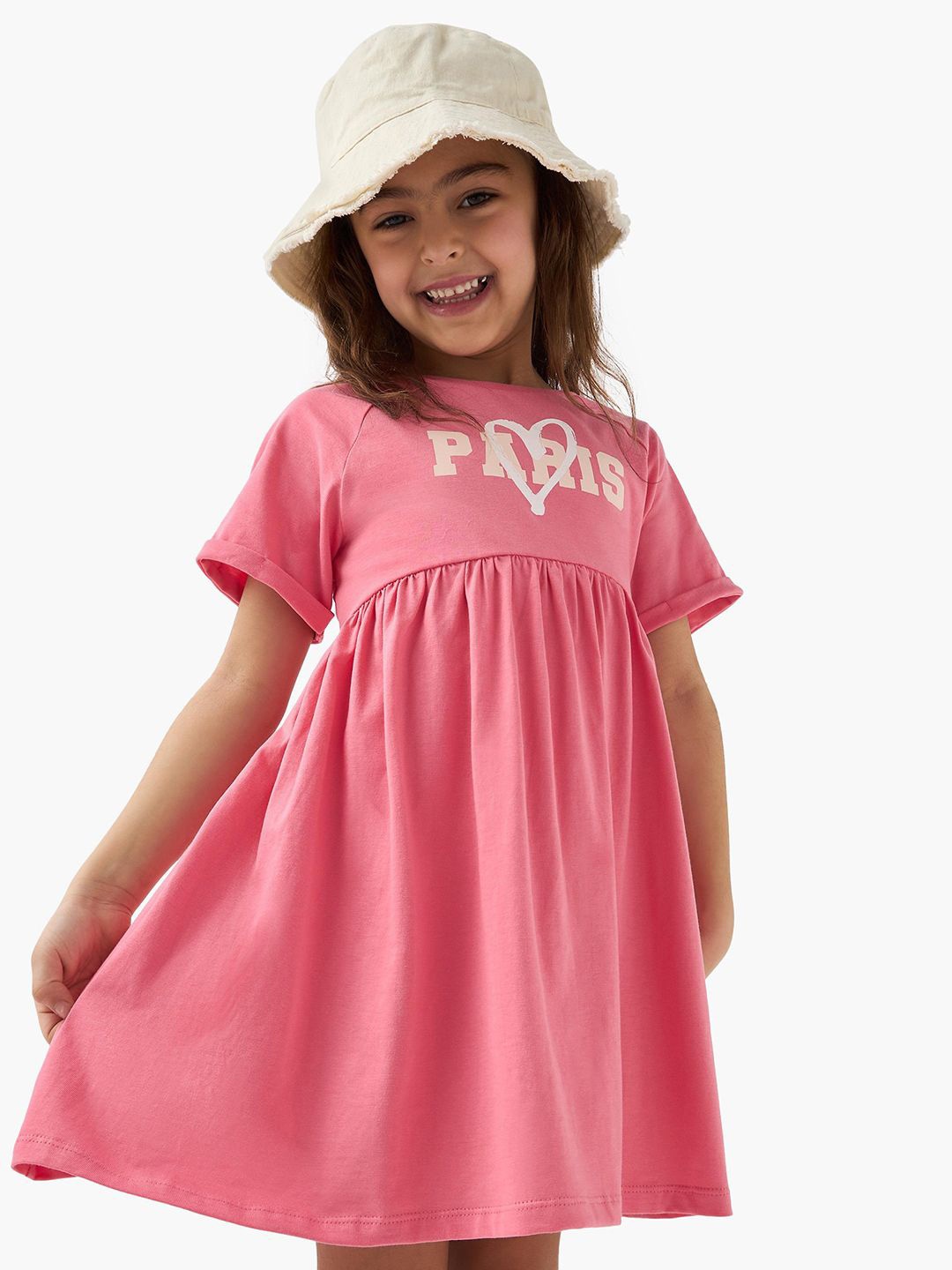 

Juniors by Babyshop Print A-Line Dress, Pink