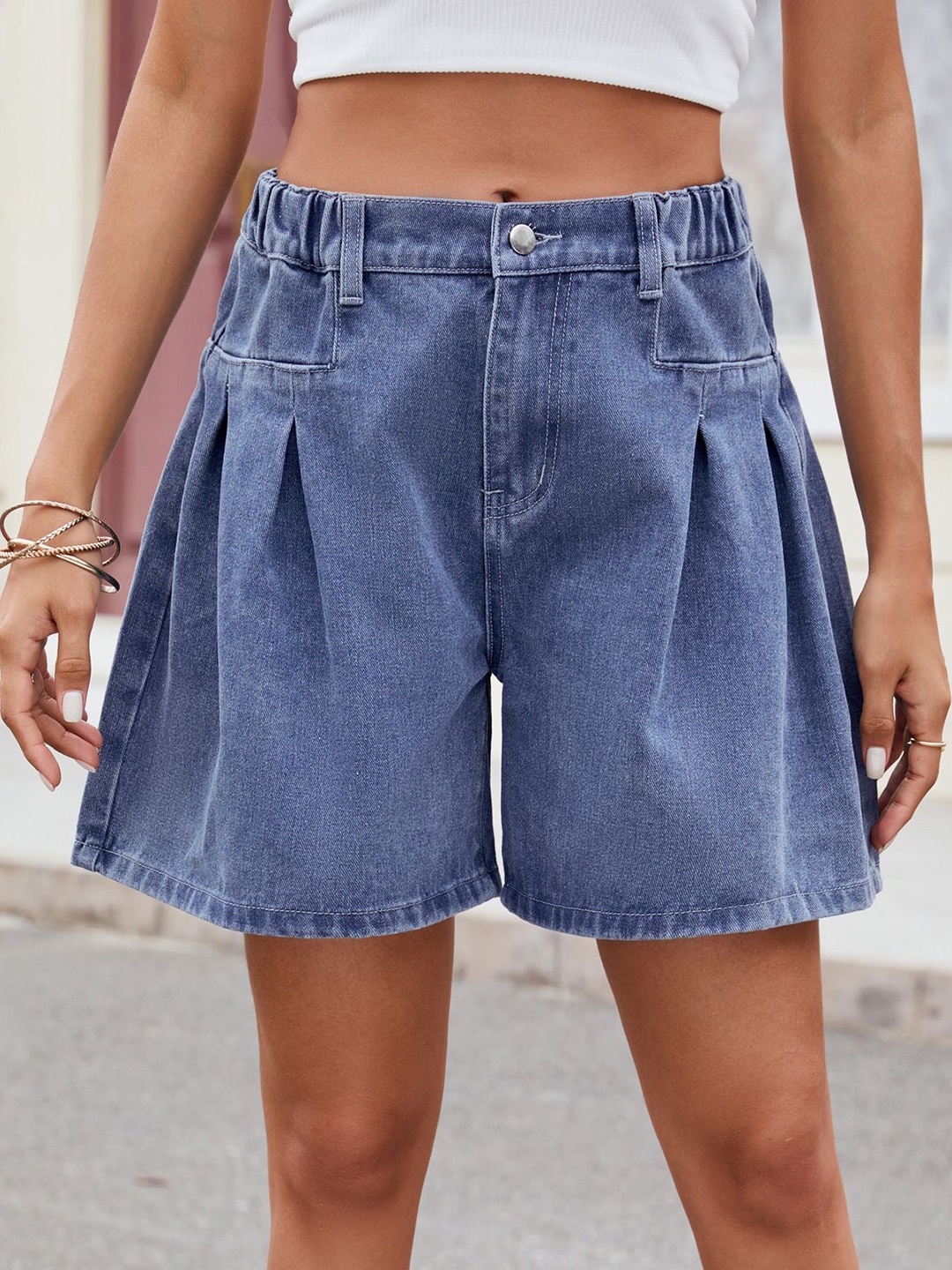 

StyleCast Women Denim Denim Shorts, Blue