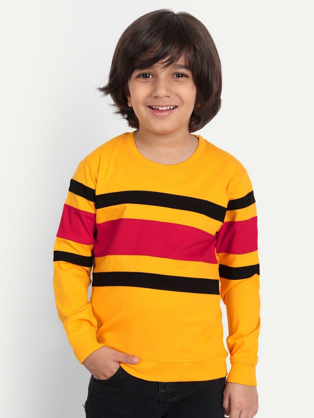 

Provogue Boys Colourblocked T-shirt, Yellow