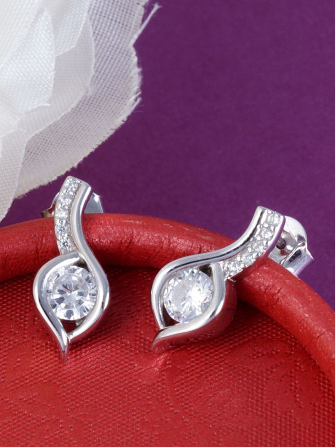 

Tuanz Silver Jewelry 925 Sterling Silver Contemporary Shaped Drop Earrings