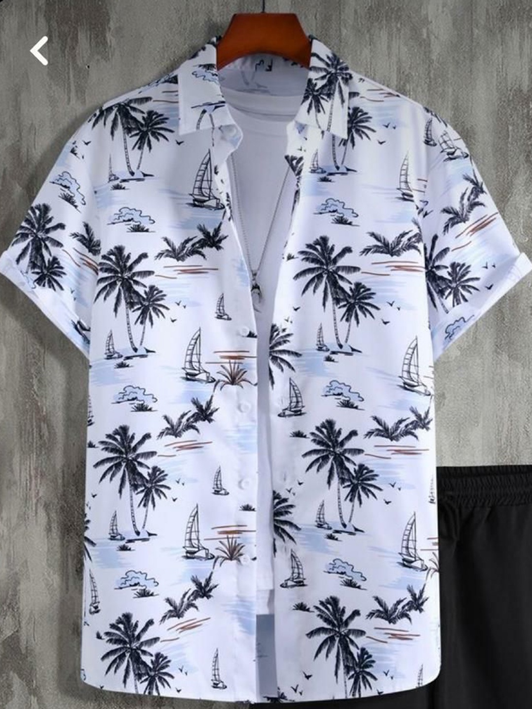 

iCome Men Classic Floral Opaque Printed Casual Shirt, Black