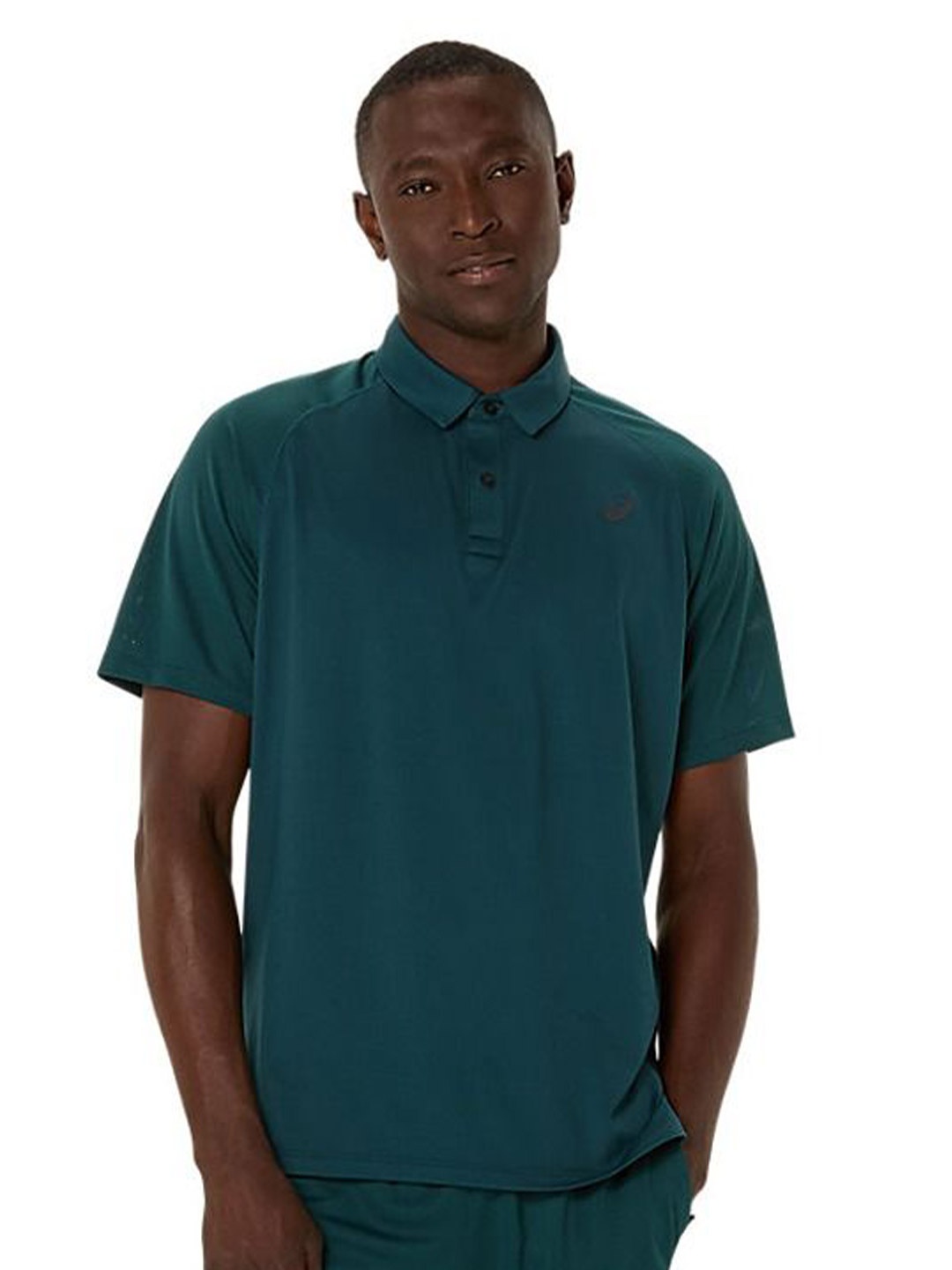 

ASICS Men Solid Polo Collar T-shirt, Teal