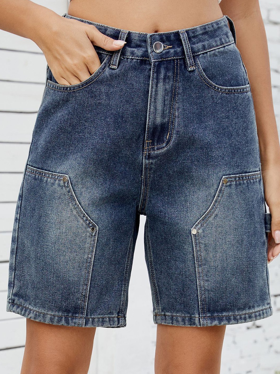 

StyleCast Women Denim Denim Shorts, Blue